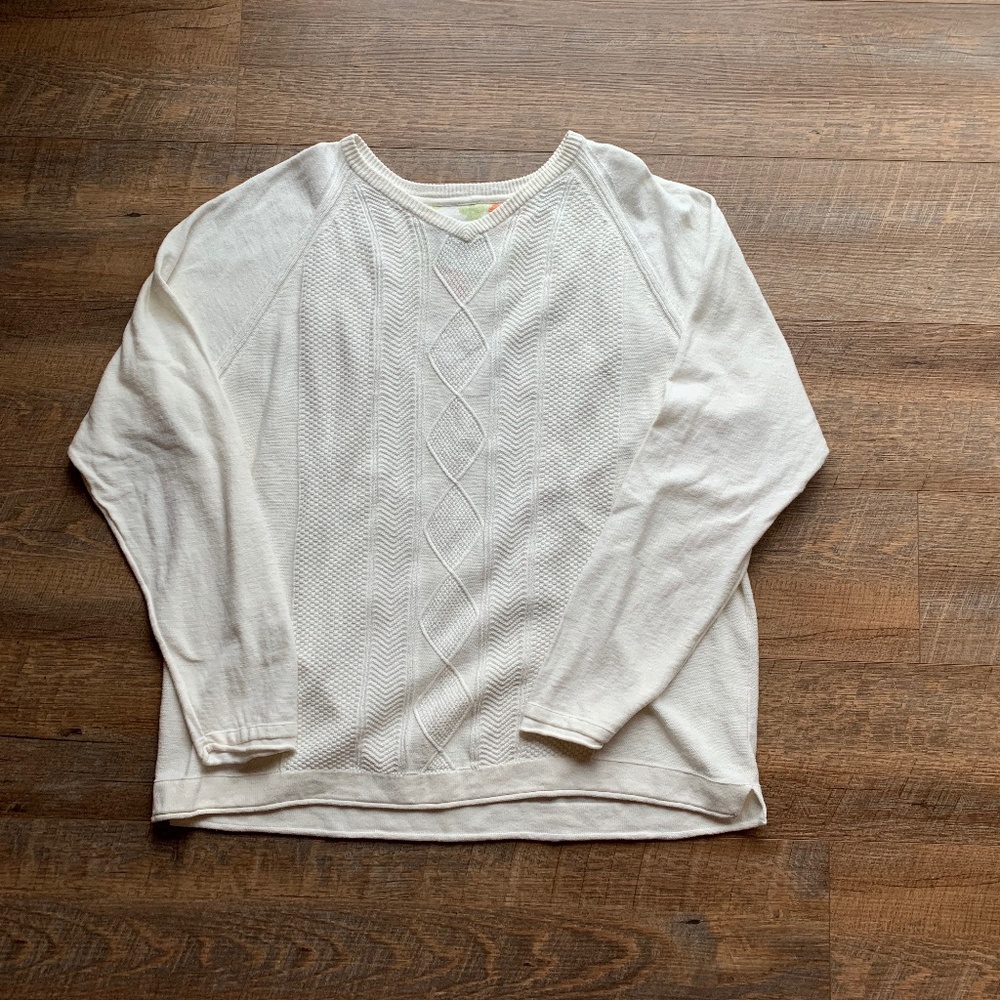 Tommy Bahama Riviera Sands V-Neck Sweater 2XL Off White